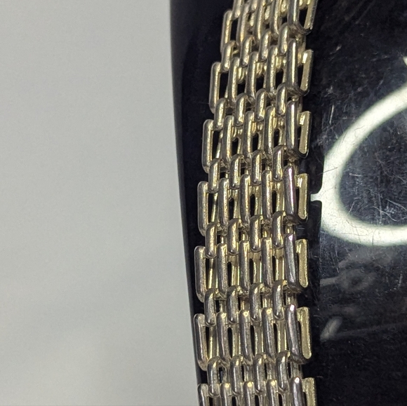 3 for $30 Vintage 80s silver tone chain link necklace - Picture 4 of 9